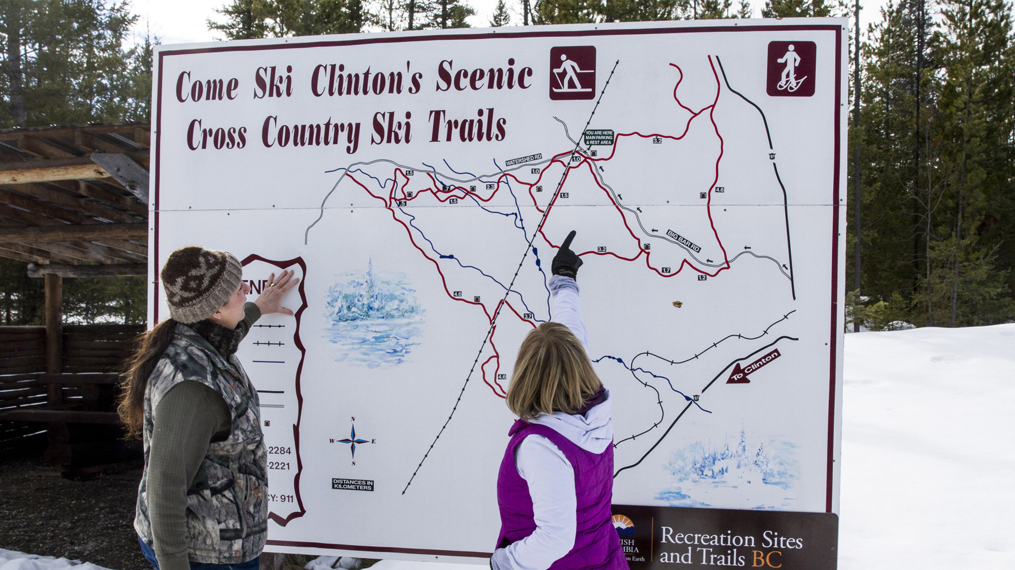 Cross Country Skiing Trail Clinton BC
